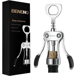 Zinc Alloy Premium Wing Corkscrew w/ Multifunctional Bottles Opener, Wine Opener